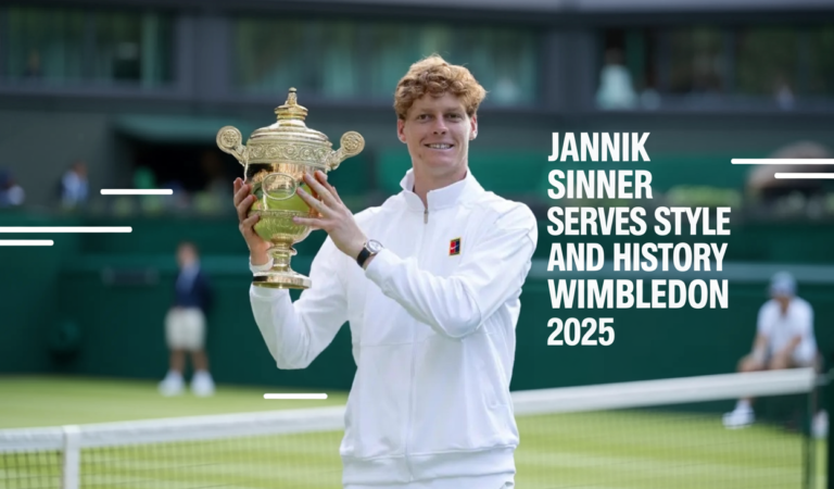 Jannik Sinner Serves Style and History at Wimbledon 2025 Jannik Sinner Serves Style and History at Wimbledon 2025